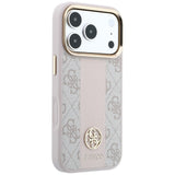 Guess iPhone 17 Pro/iPhone 18 Pro Kuori 4G Stripe Classic Logos Vaaleanpunainen