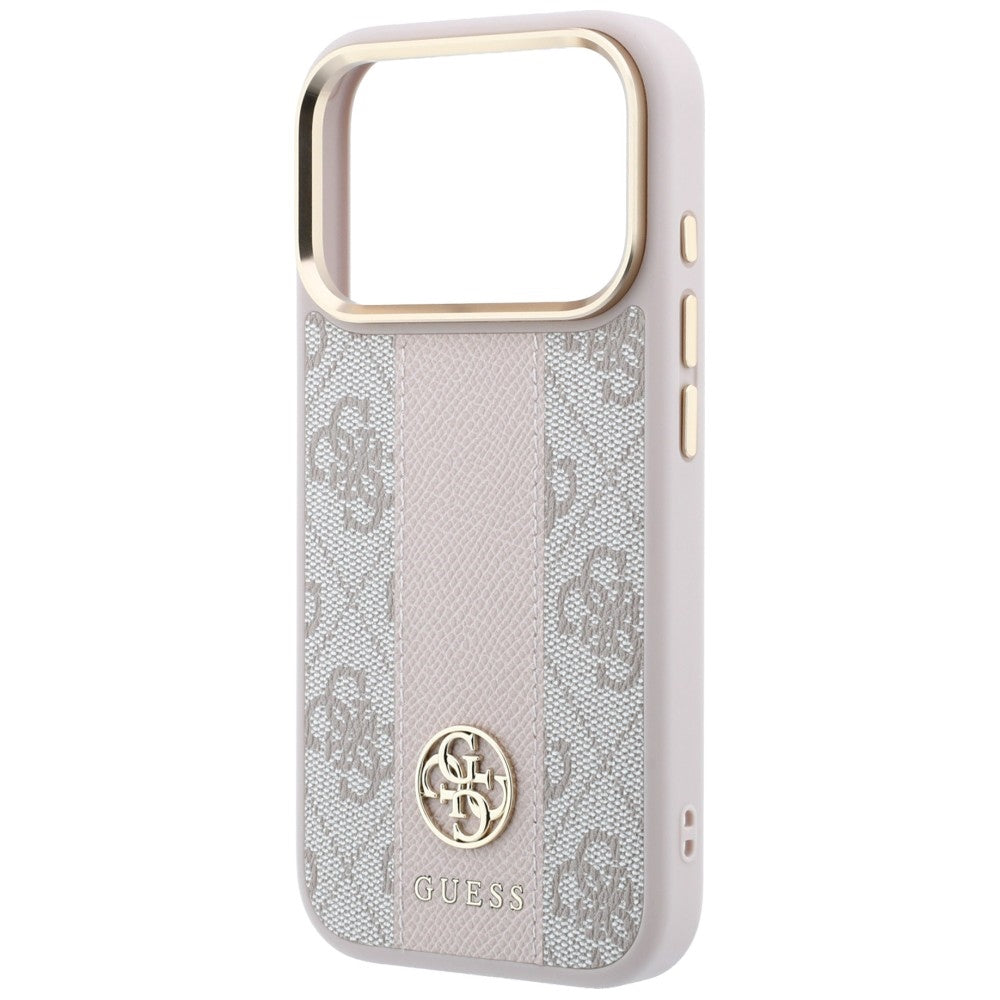 Guess iPhone 17 Pro/iPhone 18 Pro Kuori 4G Stripe Classic Logos Vaaleanpunainen