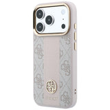 Guess iPhone 17 Pro Max/iPhone 18 Pro Max Kuori 4G Stripe Classic Logos Vaaleanpunainen
