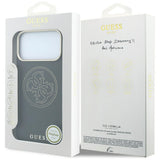 Guess iPhone 17 Pro Max/iPhone 18 Pro Max Kuori Perforated 4G Gold Logo Musta