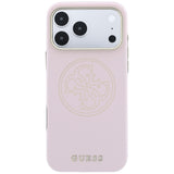 Guess iPhone 17 Pro/iPhone 18 Pro Kuori Perforated 4G Gold Logo Vaaleanpunainen