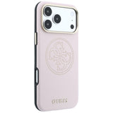 Guess iPhone 17 Pro/iPhone 18 Pro Kuori Perforated 4G Gold Logo Vaaleanpunainen