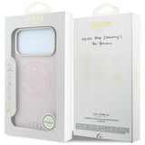 Guess iPhone 17 Pro/iPhone 18 Pro Kuori Perforated 4G Gold Logo Vaaleanpunainen