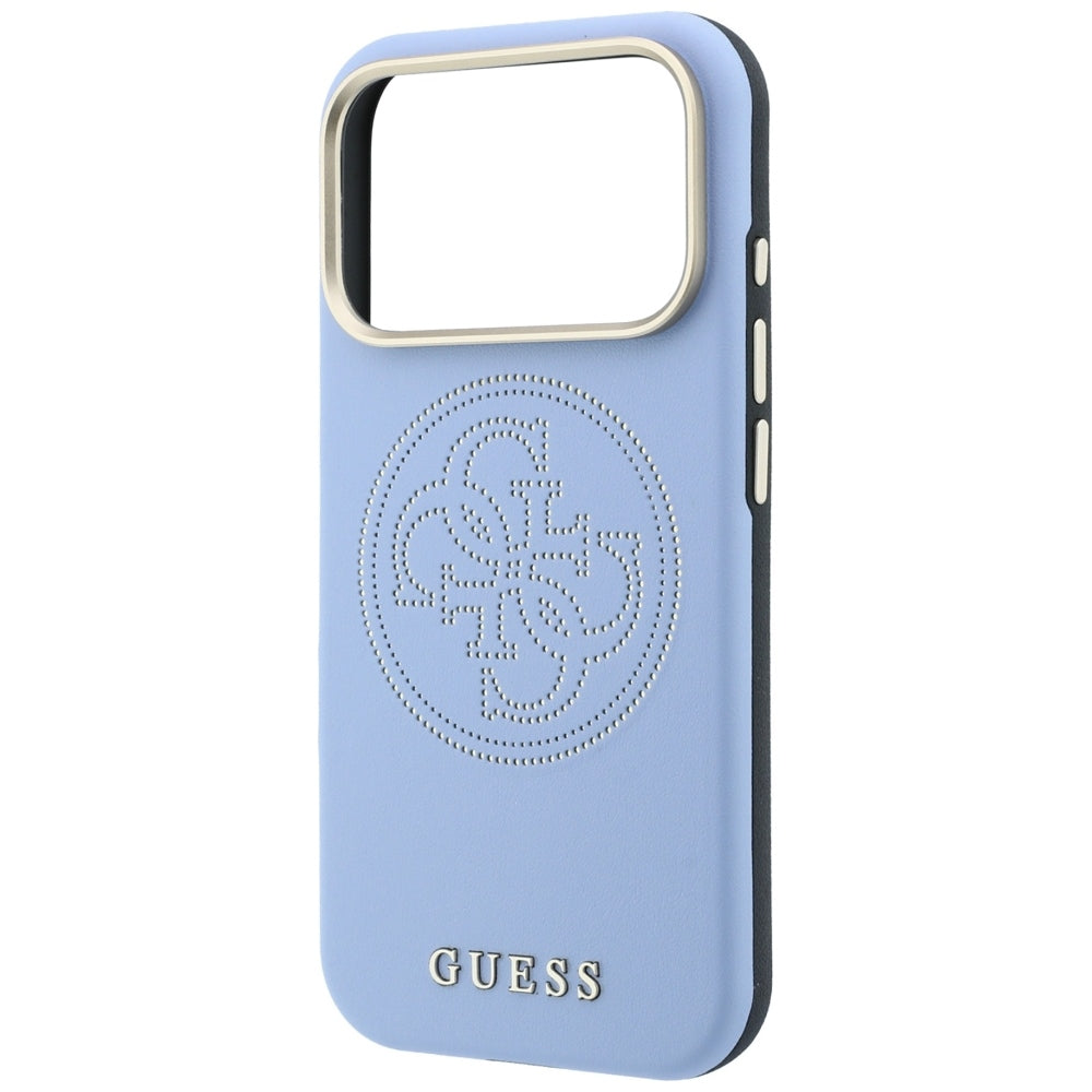 Guess iPhone 17 Pro/iPhone 18 Pro Kuori rei'itetty 4G Gold Logo Sininen