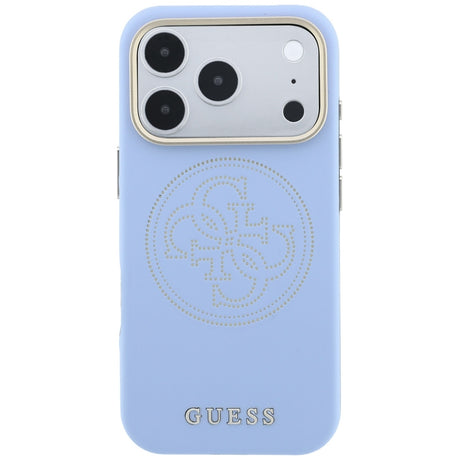 Guess iPhone 17 Pro Max/iPhone 18 Pro Max Kuori Perforated 4G Gold Logo Sininen