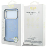 Guess iPhone 17 Pro Max/iPhone 18 Pro Max Kuori Perforated 4G Gold Logo Sininen