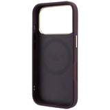 Guess iPhone 17 Pro/iPhone 18 Pro Kuori Stripe Peony 4G Logo Burgundy