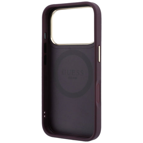 Guess iPhone 17 Pro Max/iPhone 18 Pro Max Kuori Stripe Peony 4G Logo Burgundy