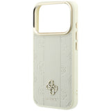 Guess iPhone 17 Pro/iPhone 18 Pro Kuori Stripe Peony 4G Logo Beige