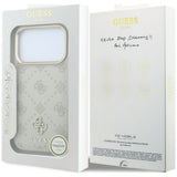 Guess iPhone 17 Pro/iPhone 18 Pro Kuori Stripe Peony 4G Logo Beige