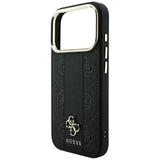 Guess iPhone 17 Pro/iPhone 18 Pro Kuori Stripe Peony 4G Logo Musta