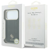 Guess iPhone 17 Pro/iPhone 18 Pro Kuori Stripe Peony 4G Logo Musta