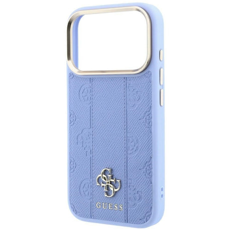Guess iPhone 17 Pro/iPhone 18 Pro Kuori Stripe Peony 4G Logo Sininen