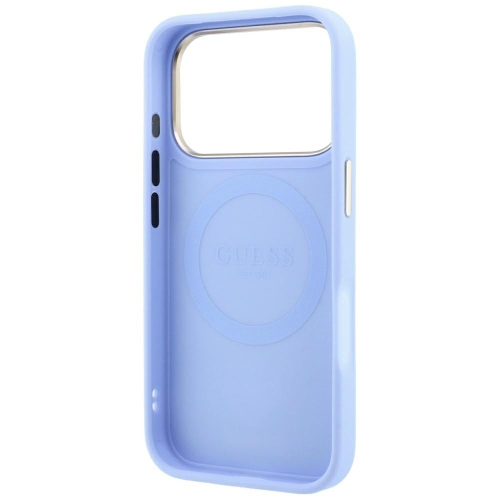 Guess iPhone 17 Pro/iPhone 18 Pro Kuori Stripe Peony 4G Logo Sininen