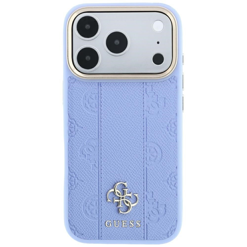 Guess iPhone 17 Pro/iPhone 18 Pro Kuori Stripe Peony 4G Logo Sininen