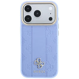 Guess iPhone 17 Pro/iPhone 18 Pro Kuori Stripe Peony 4G Logo Sininen