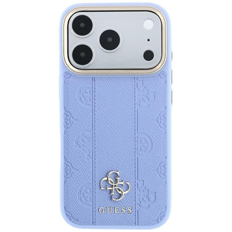 Guess iPhone 17 Pro Max/iPhone 18 Pro Max Kuori Stripe Peony 4G Logo Sininen