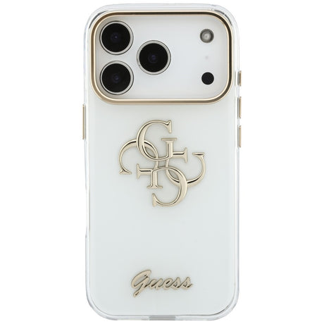 Guess iPhone 17 Pro Max/iPhone 18 Pro Max Kuori 4G Script Valkoinen