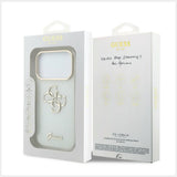 Guess iPhone 17 Pro/iPhone 18 Pro Kuori 4G Script Valkoinen