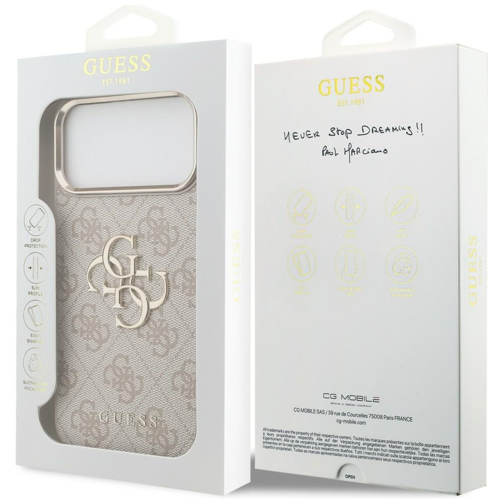 Guess iPhone 17 Pro Max/iPhone 18 Pro Max Kuori 4G Classic Logo Vaaleanpunainen