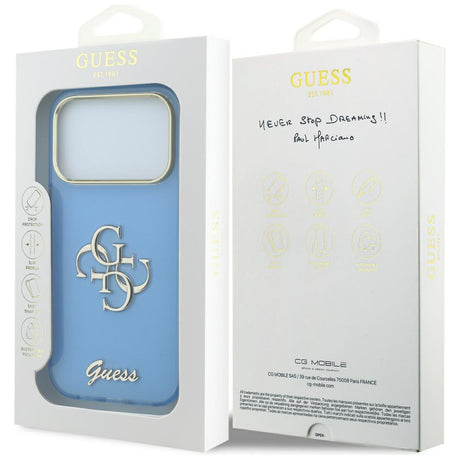 Guess iPhone 17 Pro/iPhone 18 Pro Kuori 4G Script Sininen