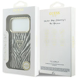 Guess iPhone 17 Pro/iPhone 18 Pro Kuori Zebra Glitter Hopea