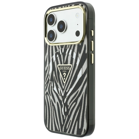Guess iPhone 17 Pro Max/iPhone 18 Pro Max Kuori Zebra Glitter Hopea