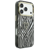 Guess iPhone 17 Pro Max/iPhone 18 Pro Max Kuori Zebra Glitter Hopea