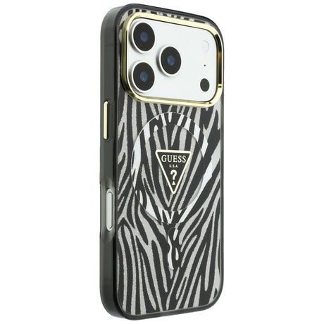 Guess iPhone 17 Pro Max/iPhone 18 Pro Max Kuori Zebra Glitter Hopea