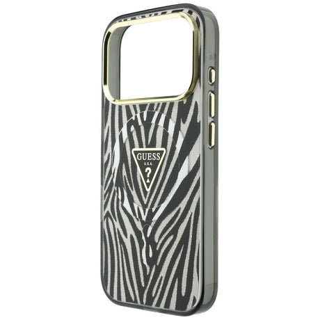 Guess iPhone 17 Pro Max/iPhone 18 Pro Max Kuori Zebra Glitter Hopea