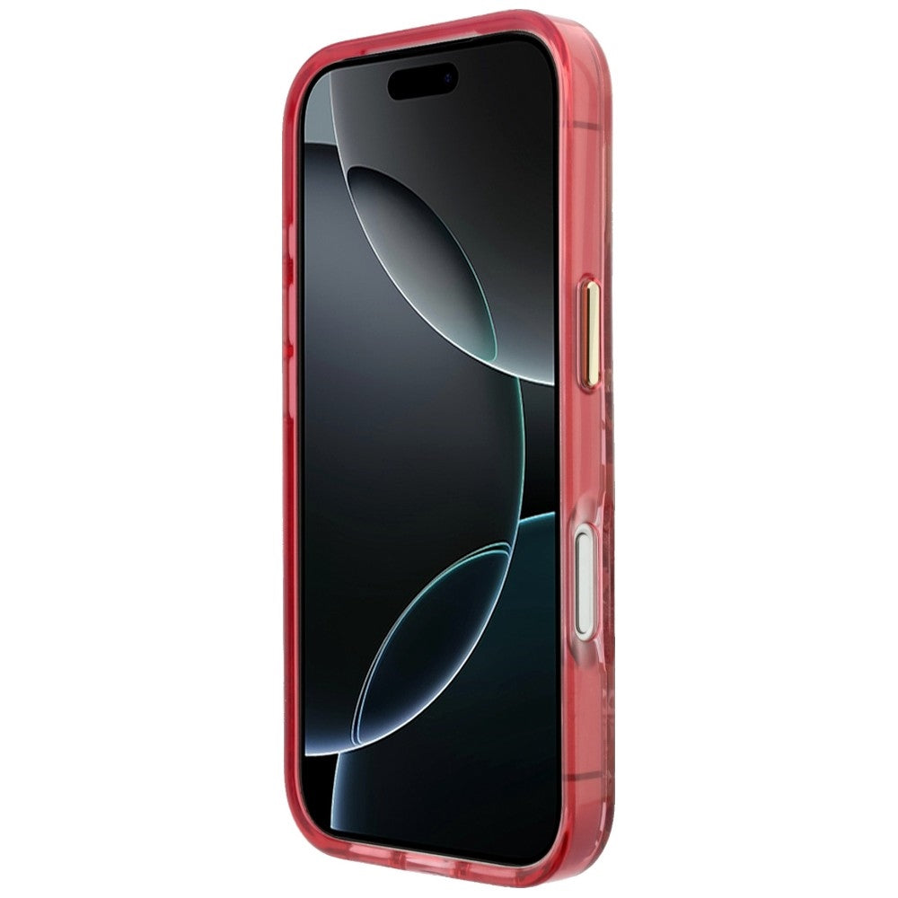 Guess iPhone 17 Pro Max/iPhone 18 Pro Max Kuori Glitter Blossom Roses Burgundy