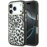 Guess iPhone 17 Pro/iPhone 18 Pro Kuori Leopard Glitter Musta