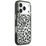 Guess iPhone 17 Pro/iPhone 18 Pro Kuori Leopard Glitter Musta