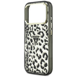 Guess iPhone 17 Pro/iPhone 18 Pro Kuori Leopard Glitter Musta