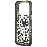 Guess iPhone 17 Pro/iPhone 18 Pro Kuori Leopard Glitter Musta