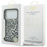 Guess iPhone 17 Pro/iPhone 18 Pro Kuori Leopard Glitter Musta