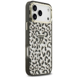 Guess iPhone 17 Pro Max/iPhone 18 Pro Max Kuori Leopard Glitter Musta
