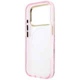 Guess iPhone 17 Pro/iPhone 18 Pro Kuori Glitter Blossom Roses Vaaleanpunainen