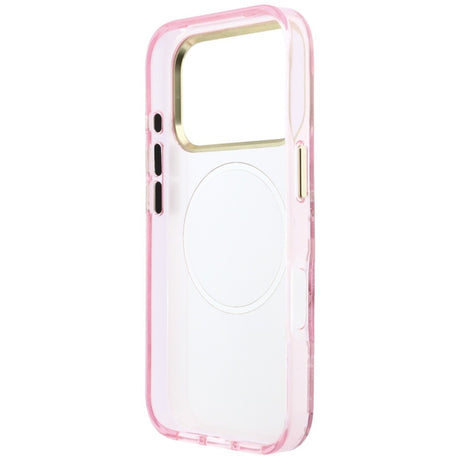 Guess iPhone 17 Pro/iPhone 18 Pro Kuori Glitter Blossom Roses Vaaleanpunainen