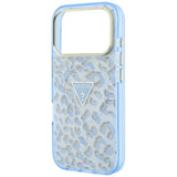 Guess iPhone 17 Pro/iPhone 18 Pro Kuori Leopard Glitter Sininen