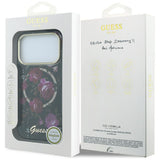 Guess iPhone 17 Pro/iPhone 18 Pro Kuori Glitter Blossom Roses Musta