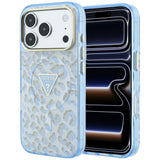 Guess iPhone 17 Pro Max/iPhone 18 Pro Max Kuori Leopard Glitter Sininen