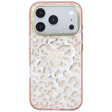 Guess iPhone 17 Pro Max/iPhone 18 Pro Max Kuori Leopard Glitter Vaaleanpunainen