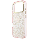 Guess iPhone 17 Pro Max/iPhone 18 Pro Max Kuori Leopard Glitter Vaaleanpunainen