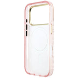Guess iPhone 17 Pro Max/iPhone 18 Pro Max Kuori Leopard Glitter Vaaleanpunainen