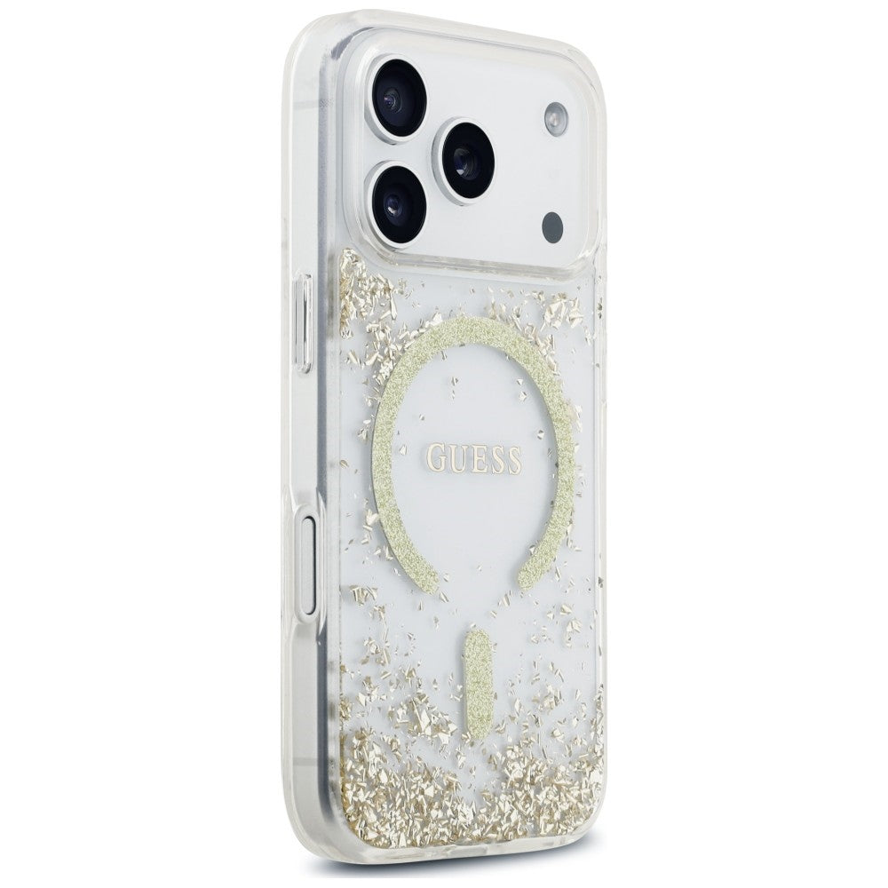 Guess iPhone 17 Pro/iPhone 18 Pro Kuori Resin Glitter Kulta