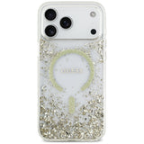 Guess iPhone 17 Pro Max/iPhone 18 Pro Max Kuori Resin Glitter Kulta