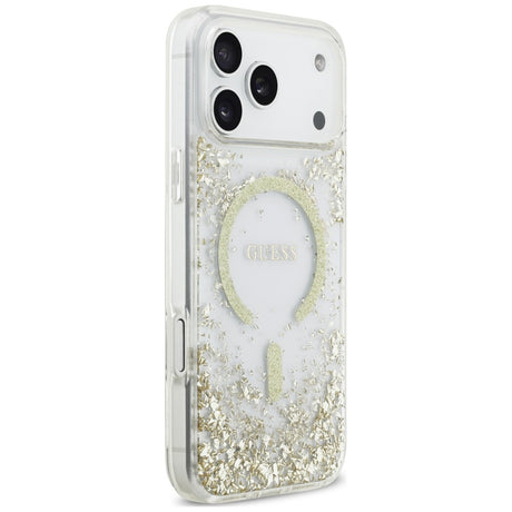Guess iPhone 17 Pro Max/iPhone 18 Pro Max Kuori Resin Glitter Kulta