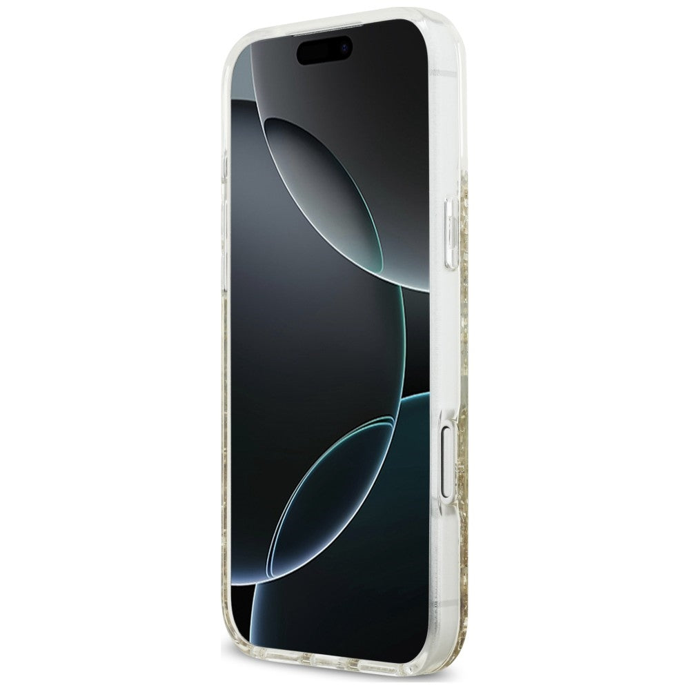 Guess iPhone 17 Pro Max/iPhone 18 Pro Max Kuori Resin Glitter Kulta