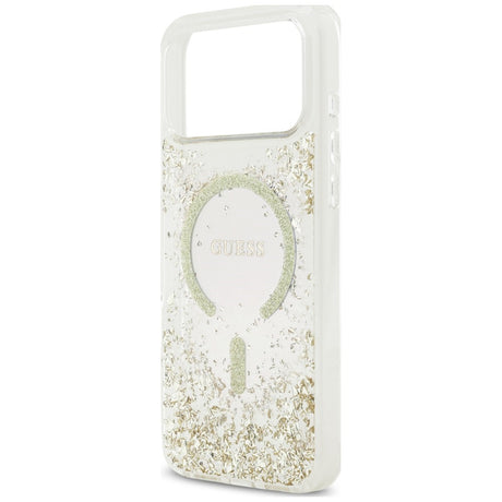 Guess iPhone 17 Pro Max/iPhone 18 Pro Max Kuori Resin Glitter Kulta